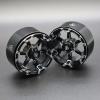 TREAL 1.9 Beadlock Wheels, Six-Spoke Aluminum 1.9'' Crawler Wheel Heavy Weight Upgrades for 1:10 H10 SCX10 III SCX10 II TRX4 Gen8 and More(Black) view 3