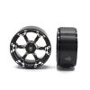 TREAL 1.9 Beadlock Wheels, Six-Spoke Aluminum 1.9'' Crawler Wheel Heavy Weight Upgrades for 1:10 H10 SCX10 III SCX10 II TRX4 Gen8 and More(Black) view 4