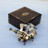 NAUTICAL COLLECTION "Kelvin & Hughes London 1917" Replica Brass Sextant in Antique Finish with an Impressive Wooden Gift Box view 1