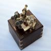 NAUTICAL COLLECTION "Kelvin & Hughes London 1917" Replica Brass Sextant in Antique Finish with an Impressive Wooden Gift Box view 2