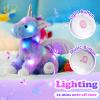 CozyWorld 16.5" Light up Musical Unicorn Stuffed Animal Glowing Singing Rainbow Unicorn Soft Plush Toys Birthday Christmas Children's Day Gifts for Toddlers Boys Girls Kids Decor view 3