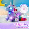 CozyWorld 16.5" Light up Unicorn Stuffed Animal Rainbow Unicorn Soft Plush Toys Birthday Christmas Children's Day Gifts for Toddlers Boys Girls Kids view 3