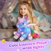 CozyWorld 16.5" Light up Unicorn Stuffed Animal Rainbow Unicorn Soft Plush Toys Birthday Christmas Children's Day Gifts for Toddlers Boys Girls Kids view 4