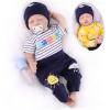 HUIJK Reborn Baby Dolls,22inch All Handmade Silicone Baby Doll Sleeping Reborn with Baby Doll Clothes Best Gift for Birthday view 3