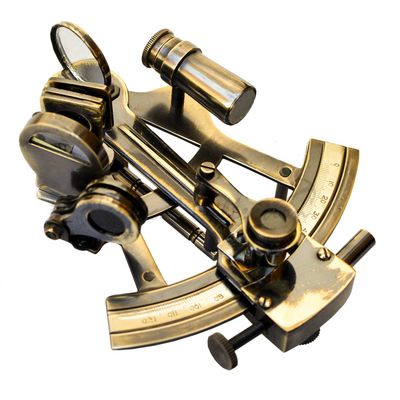 Nautical Collection Replica Nautical Brass Sextant in Antique Finish, Maritime Astrolabe Marine for Office & Gifting Item