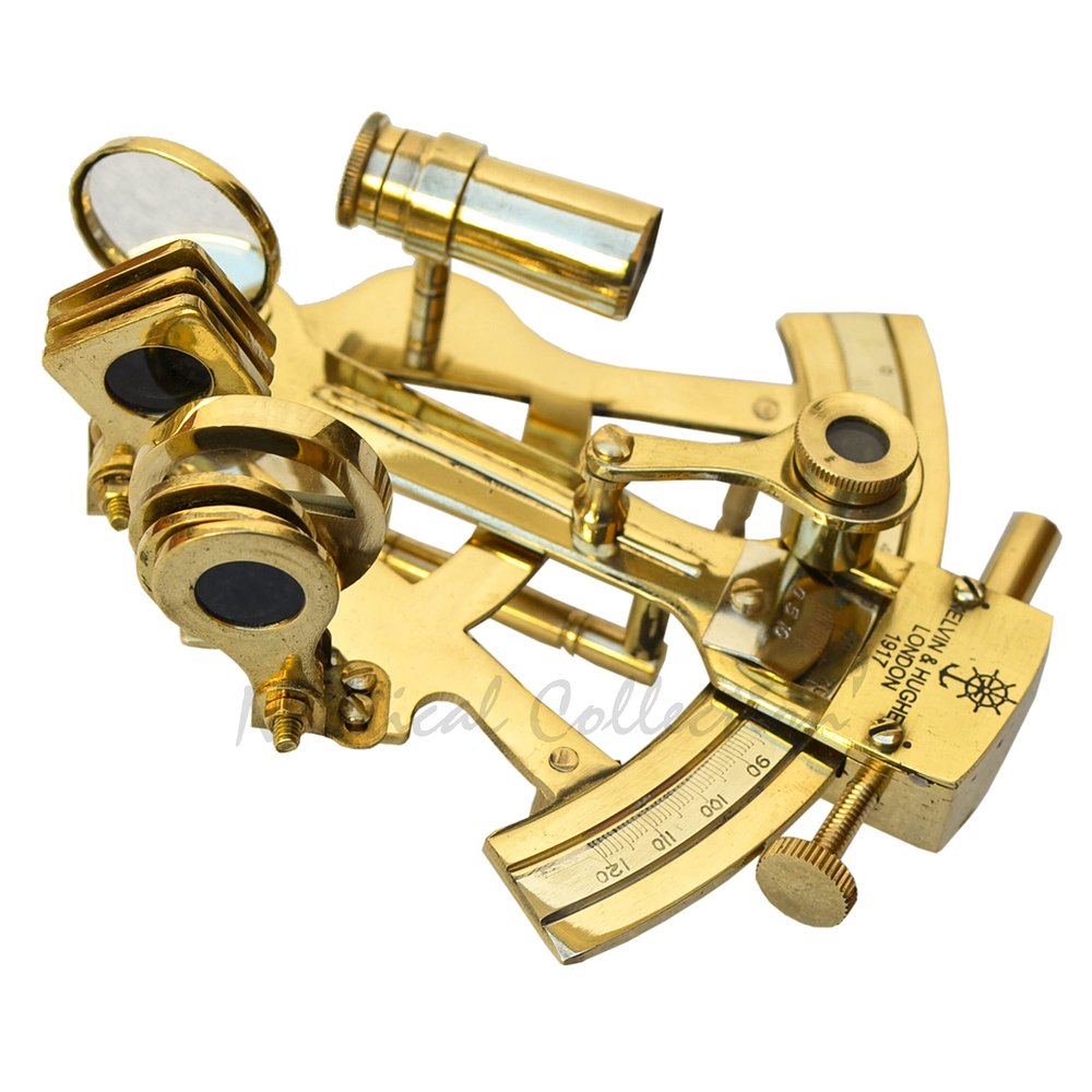 Nautical Collection Replica Nautical Brass Sextant 5 inch, Maritime Astrolabe Marine for Office & Gifting Item