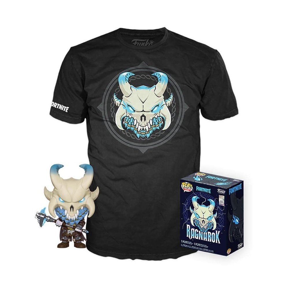 Funko 136832 Figure Set POP & Tee Fortnite Ragnarok Exclusive Action, Multicoloured