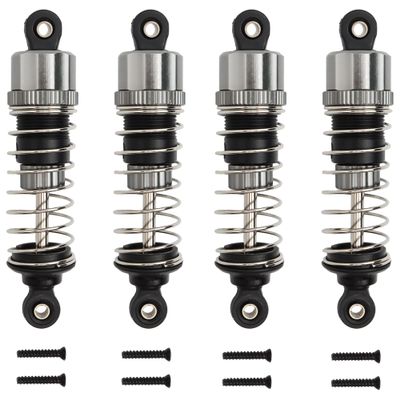 GDOOL 4 Pieces M16100A RC Aluminum Capped Shocks Absorber Assembly Spare Parts for 1:16 16889 16890 16890A 16889A HM161 RC Trucks