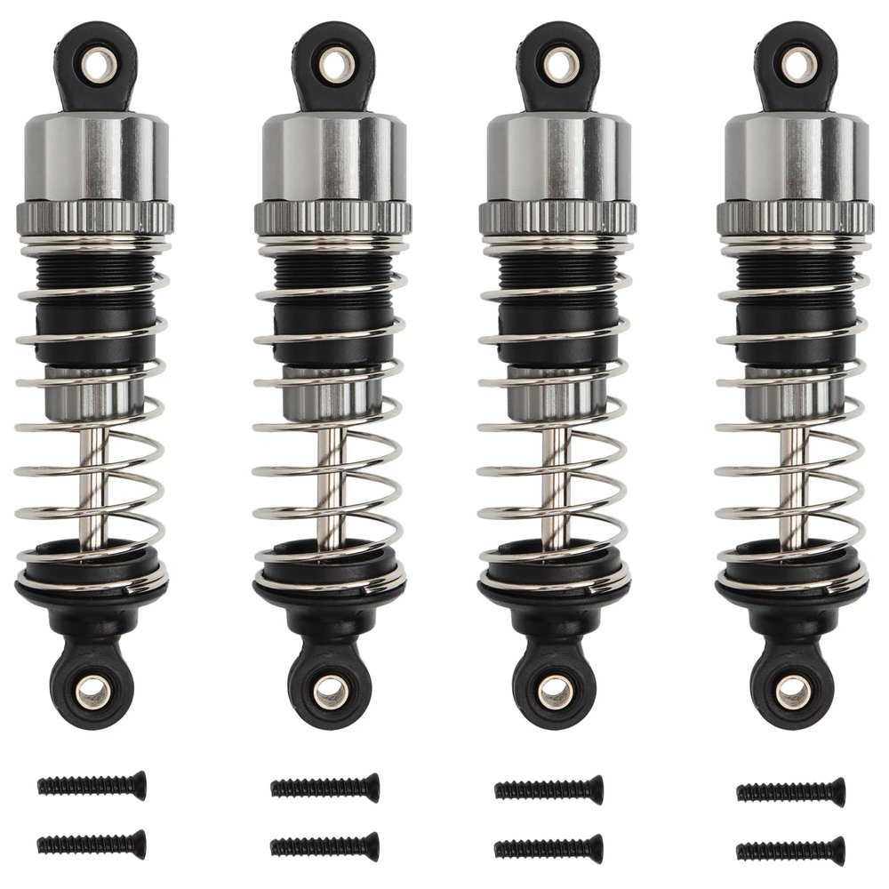 GDOOL 4 Pieces M16100A RC Aluminum Capped Shocks Absorber Assembly Spare Parts for 1:16 16889 16890 16890A 16889A HM161 RC Trucks