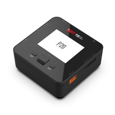 ISDT P20 Lipo Battery Charger DC 500WX2 20A Discharger 15WX2, RC Car Battery Charger for 1-6S Life/LiIon/LiHv/Pb/NiMH/Cd Battery RC Charger with Synchronous Parallel Charging 800W Max