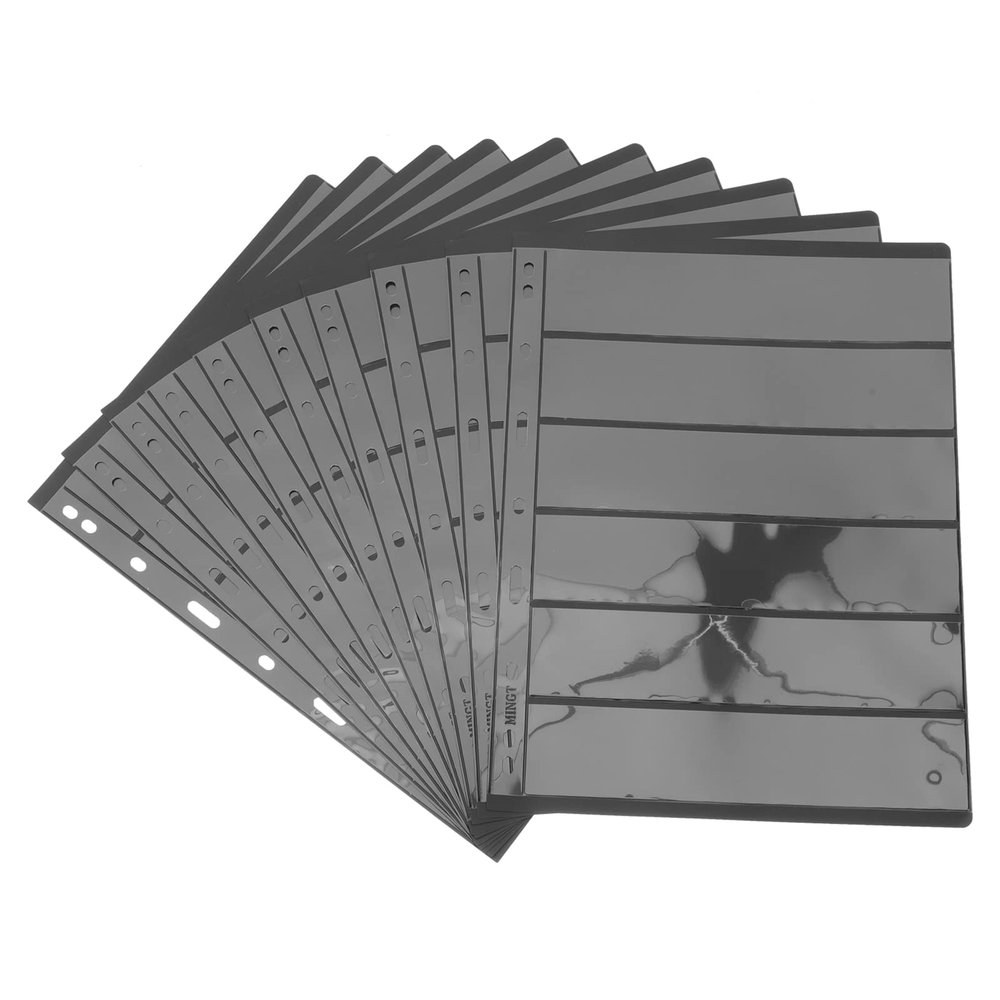 Cabilock 10pcs Transparent Stamp Storage Pouches Double-Sided Album Holders for Postcards and Coins for Stamp Collecting and Organizing Philatelic Products