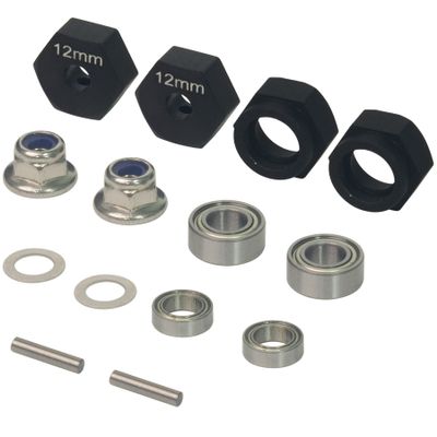 HobbyMarking RC Car 1/10 Aluminum 12mm Hex Wheels Rims Hub Adapter for Tamiya DT-02 DF02 Holiday Buggy 2WD Off-Road Upgrade Parts