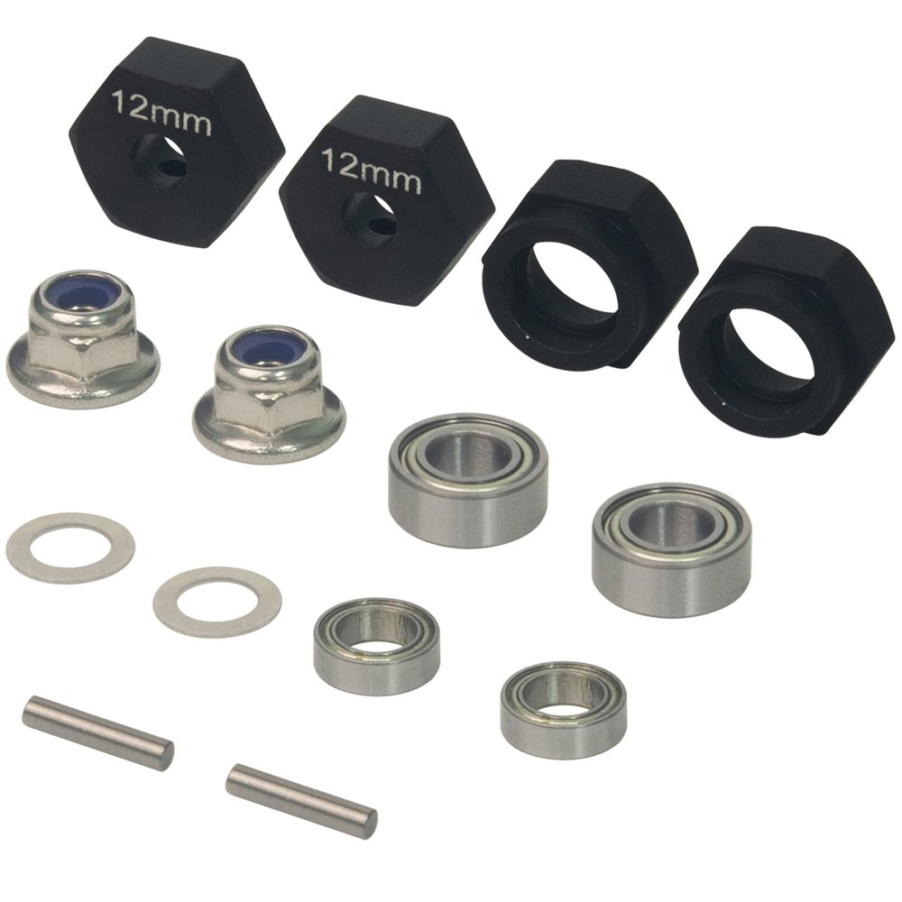 HobbyMarking RC Car 1/10 Aluminum 12mm Hex Wheels Rims Hub Adapter for Tamiya DT-02 DF02 Holiday Buggy 2WD Off-Road Upgrade Parts