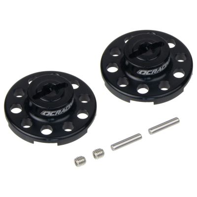 HobbyMarking Aluminum Rear Wheel Hub Adapter Locking Hub for Tamiya CW-01 Chassis Lunchbox Grasshopper Frog Monster Beetle Hornet Upgrade Parts (Black)