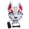 VICKYPOP Fox Cosplay Mask, Halloween LED Mask Party Props (Blue) view 2