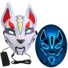 VICKYPOP Fox Cosplay Mask, Halloween LED Mask Party Props (Blue) view 3