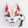 VICKYPOP Fox Cosplay Mask, Halloween LED Mask Party Props (White) view 2