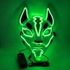 VICKYPOP Fox Cosplay Mask, Halloween LED Mask Party Props (Fluorescent Green) view 2