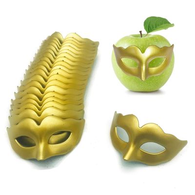 BLUE GARLIC Mini Masks Party Decoration, 20pcs Small Mardi Gras Mask Venetian Mask New Year Birthday Luxury Table Centerpieces (PureGold-20pcs)