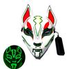 VICKYPOP Fox Cosplay Mask, Halloween LED Mask Party Props (Green) view 2