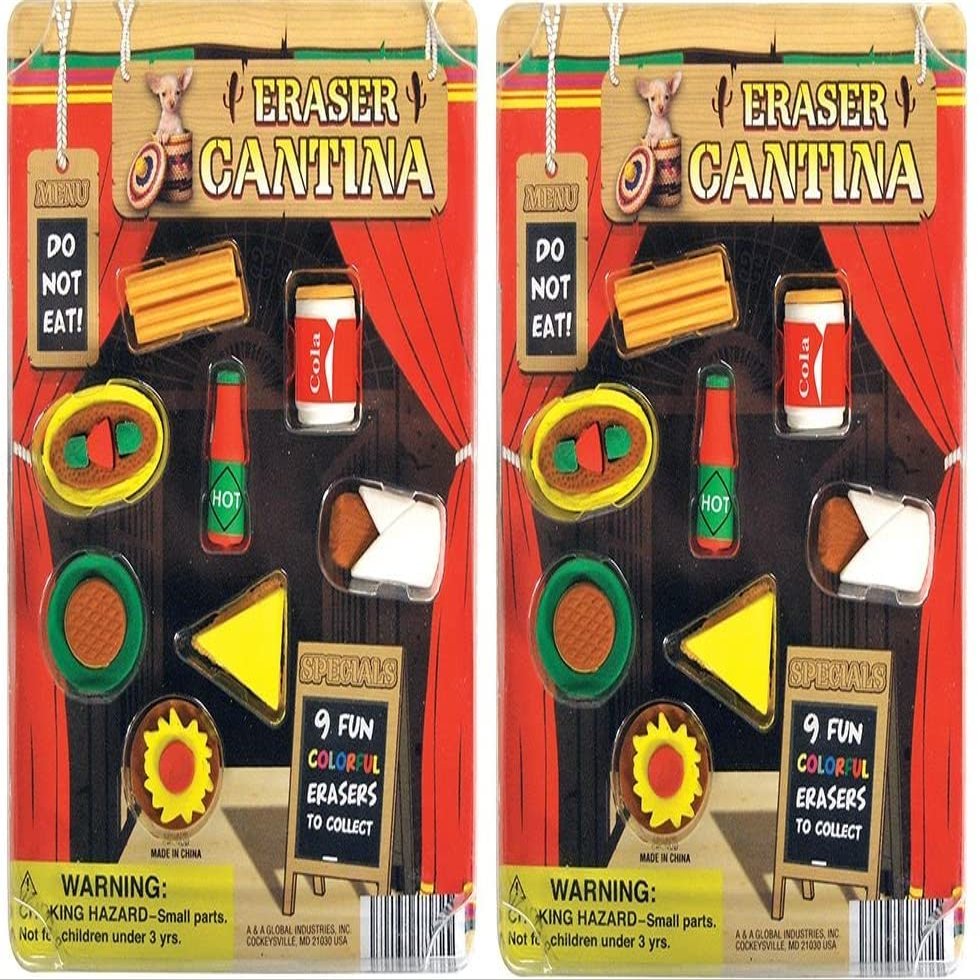 Cantina Mexican Food ERASERS Set of 18 PCS