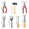 18PCS Tools Cake Topper Tools Cake Decorations Toolbox Wrench Hammer Mechanic Drill Plier Handsaw Tape Measure Screwdrivers Themed Happy Birthday Party Decor view 2