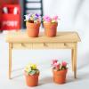 Artificial Plants 4Pcs Miniature Plants Tiny Doll House Flower Pots Fake Mini Potted Succulent Greenery Ornament Faux Flower Model Bonsai Model Furniture House view 3