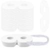 Tecmisse 100 Pack White Paper Eye Masks, Plain Masquerade Mask Blank Masks Decorate for Cos-Play, Halloween Party view 1