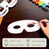 Tecmisse 100 Pack White Paper Eye Masks, Plain Masquerade Mask Blank Masks Decorate for Cos-Play, Halloween Party view 4