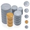 Fake Coins for Kids, 200pcs Play Money Coins Set for Kids Cash Register, Toy Coins and Play Coins That Looks Real Actual Size, Play Money for Pretend view 1