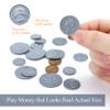 Fake Coins for Kids, 200pcs Play Money Coins Set for Kids Cash Register, Toy Coins and Play Coins That Looks Real Actual Size, Play Money for Pretend view 3