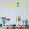 Aloha 50 Banner, Hawaiian Aloha Party Decorations, Luau Party Supplies, Tropical Theme Summer Beach Pool Party Decorations, Luau 50th Birthday Party Supply Gold Glitter view 2