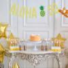 Aloha 50 Banner, Hawaiian Aloha Party Decorations, Luau Party Supplies, Tropical Theme Summer Beach Pool Party Decorations, Luau 50th Birthday Party Supply Gold Glitter view 3