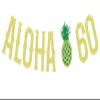 Aloha 60 Banner, Hawaiian Aloha Party Decorations, Luau Party Supplies, Tropical Theme Summer Beach Pool Party Decorations, Luau 60th Birthday Party Supply Gold Glitter view 1
