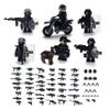 Toysvill SWAT Military Police Building Block Kit | Motorcycle & Soldiers Minifigures (Classic Set of 6 PCS) with Dog, Modern Weapons and Accessories Gift view 1