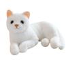 12 Inches Simulation Pure White Cat Plush Toy - Real Life White Cat Simulation Plush Toys, Lifelike Cats Doll Kitten Farm Animals Stuffed Toys Black Eyes Birthday Gifts for Kids view 1