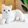 12 Inches Simulation Pure White Cat Plush Toy - Real Life White Cat Simulation Plush Toys, Lifelike Cats Doll Kitten Farm Animals Stuffed Toys Black Eyes Birthday Gifts for Kids view 2