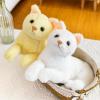 12 Inches Simulation Pure White Cat Plush Toy - Real Life White Cat Simulation Plush Toys, Lifelike Cats Doll Kitten Farm Animals Stuffed Toys Black Eyes Birthday Gifts for Kids view 3