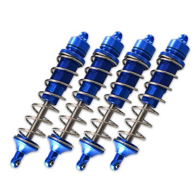 XHSESA Aluminum Alloy Shock Absorber Assembled Full Metal Big Bore Shocks Front & Rear for TEAM CORALLY 1/10 SKETER XL4S BRUSHLESS MOSTER TRUCK C-00191 Upgrade (4-Pack) (Blue)