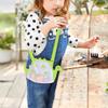 AUONY Beach Toy Mesh Beach Bag Kids Shell Bag Dinosaur Beach Sand Toy Totes for Holding Shells Beach Toys Sand Toys Swimming Accessories for Boys Girls Picking Up Shells (Green) view 4