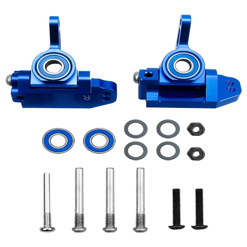 Front Caster Block & Steering Blocks & Rear Stub Axle Carriers Kit with Ball Bearings, Upgrade RC Vehicle Parts Fits for Traxxas 1/10 2WD Slash Stampede Rustler Nitro Slash Replace 3736 3632