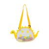 AUONY Beach Toy Mesh Beach Bag Kids Shell Bag Dinosaur Beach Sand Toy Totes for Holding Shells Beach Toys Sand Toys Swimming Accessories for Boys Girls Picking Up Shells view 1