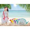 AUONY Beach Toy Mesh Beach Bag Kids Shell Bag Dinosaur Beach Sand Toy Totes for Holding Shells Beach Toys Sand Toys Swimming Accessories for Boys Girls Picking Up Shells view 4