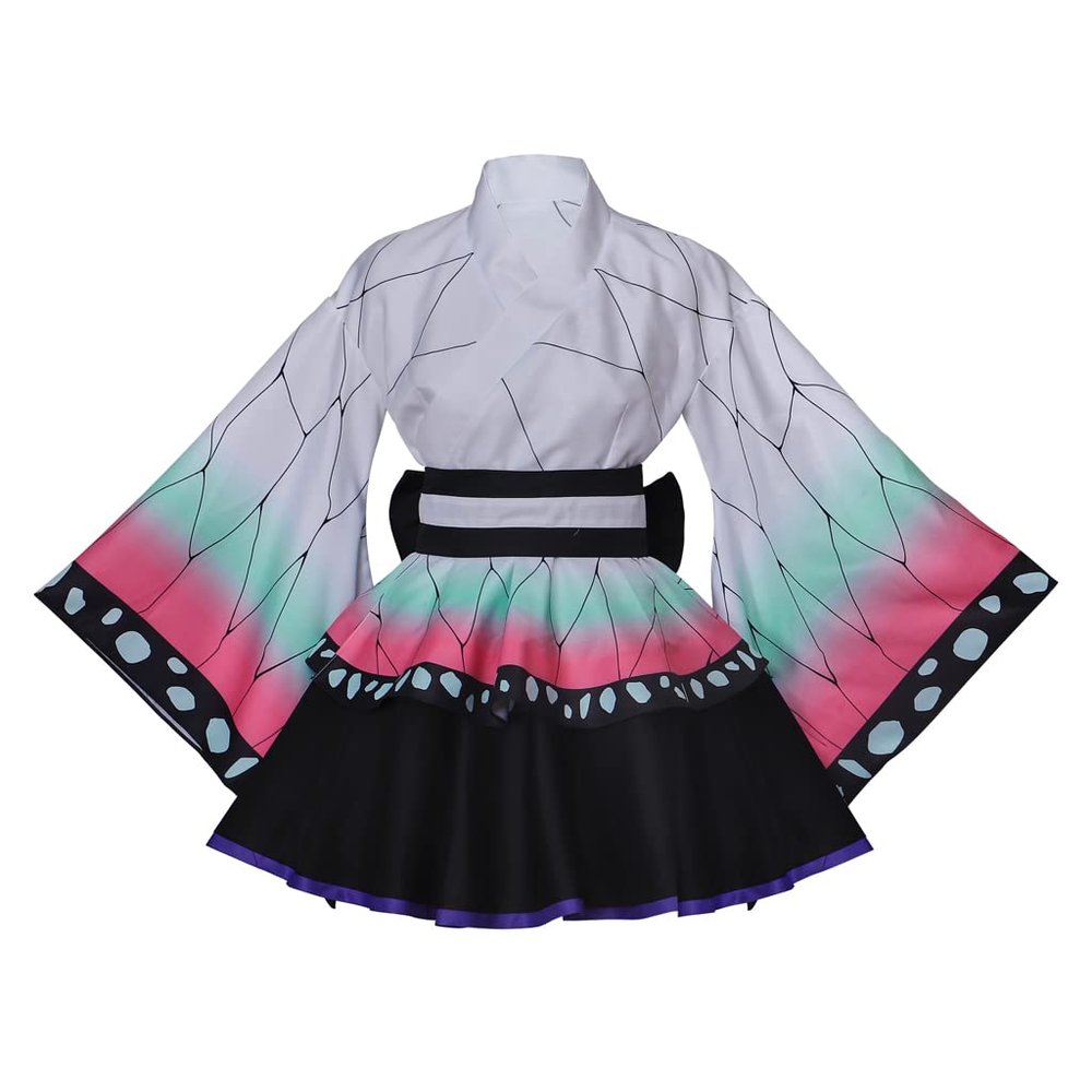 1791's lady Kamado Tanjirou Cosplay Rengoku Costume Inosuke Hashibira Kimono for Halloween Party Cosplay Outfits (Kochou Shinobu, L)