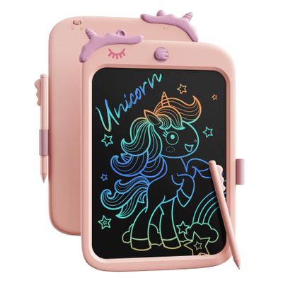 10 Inch Writing Tablet for Kids, Unicorn Toys Gifts for Girls Aged 3-5, Toddler Girl Toys Kids Educational Toys Travel Toys, Birthday Gift for 3 4 5 6 7 8 9 Year Old Girl(Pink)