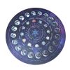 Hengshitong Altar Tarot Tablecloth, Moon Phase Alphanumeric Divination Card Tablecloth Tapestry, Diameter 22cm Unknown Pendulum Ceremony Rubber Mat, Round Starry Sky Tarot Card Cloth view 1