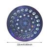 Hengshitong Altar Tarot Tablecloth, Moon Phase Alphanumeric Divination Card Tablecloth Tapestry, Diameter 22cm Unknown Pendulum Ceremony Rubber Mat, Round Starry Sky Tarot Card Cloth view 4