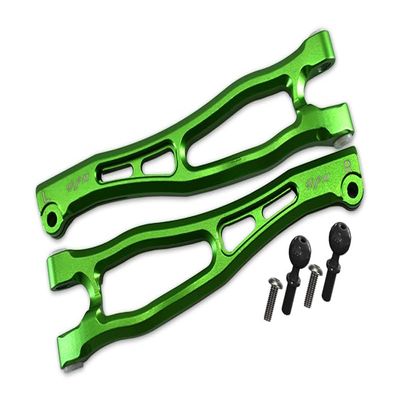 GPM For Arrma 1/7 FIRETEAM Tactical Unit 6S BLX ARA7618 Upgrade Parts Aluminum Front Upper Arms - 6Pc Set Green