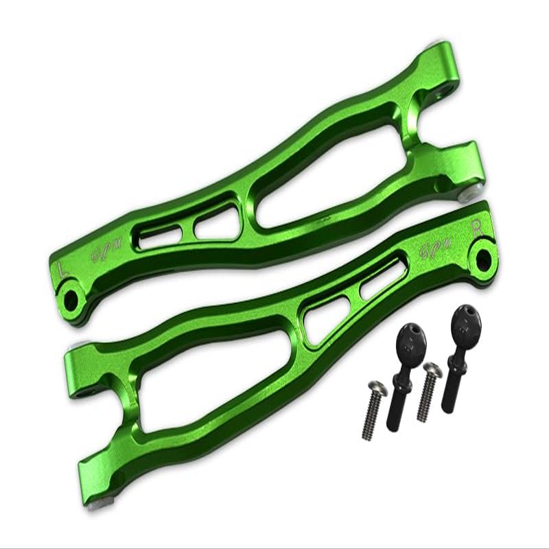 GPM For Arrma 1/7 FIRETEAM Tactical Unit 6S BLX ARA7618 Upgrade Parts Aluminum Front Upper Arms - 6Pc Set Green