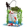 14 Pieces Fisherman Themed Decoration Gone Fishing Cake Topper for Retirement Party Supplies view 1